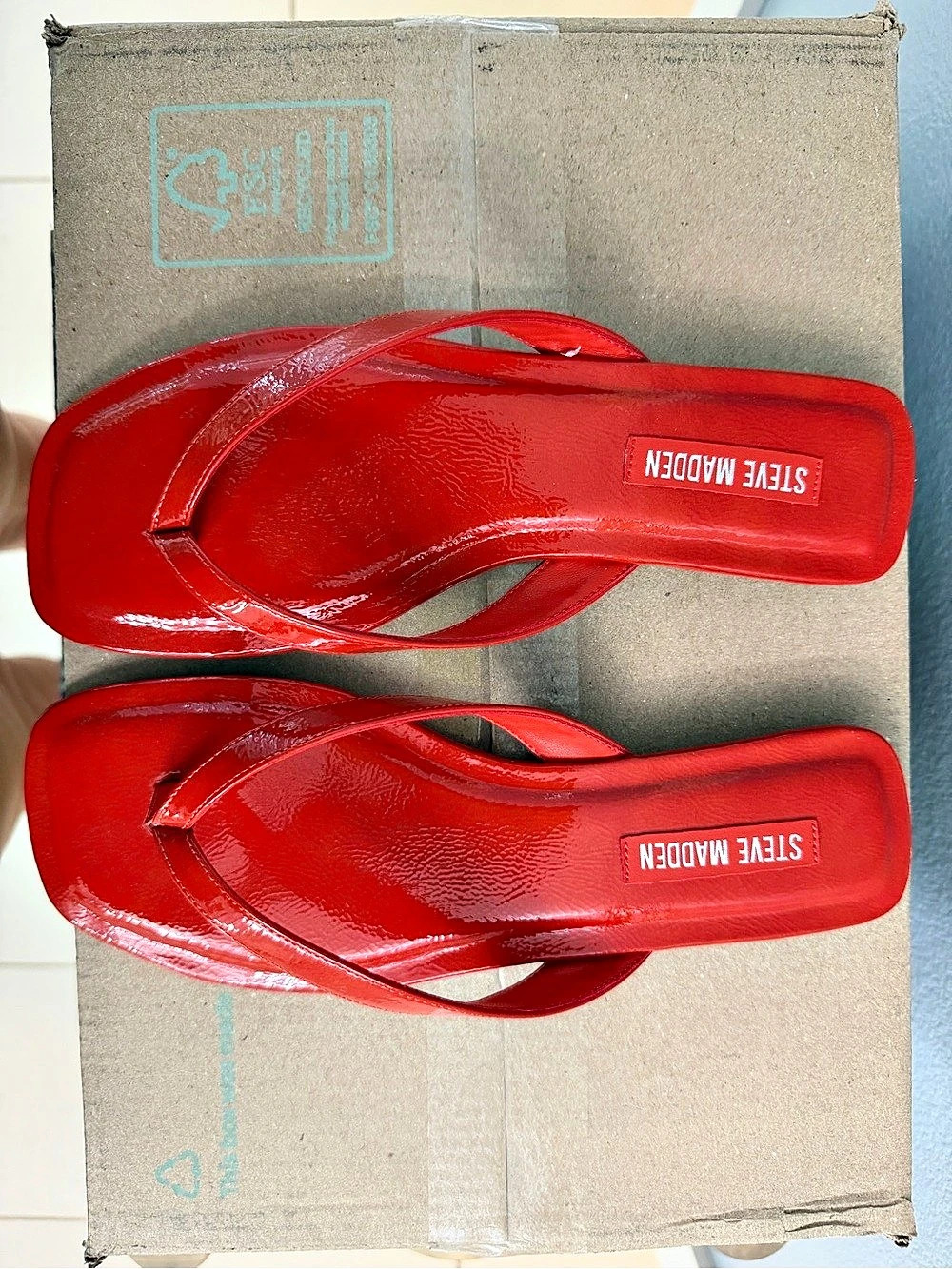 Steve Madden Trella Red Leather Sandals US 8.5 NWT